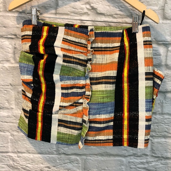 NWT No.21 Size 40 Colorful Woven Mini Skirt w/ Bow - Picture 2 of 14